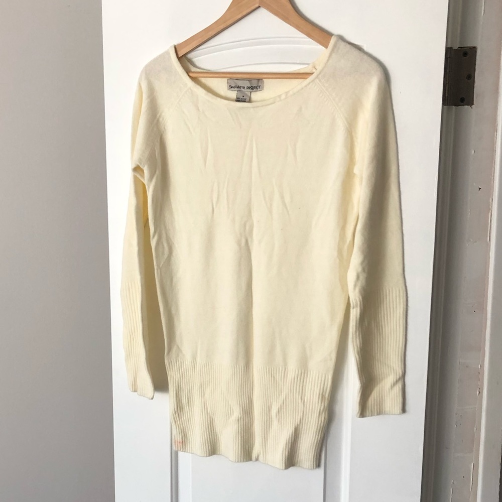 Cream sweater tunic